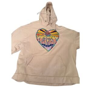 Men's Who Decides War by EV Bravado Embroidered Printed Oversized Hoodie Size L